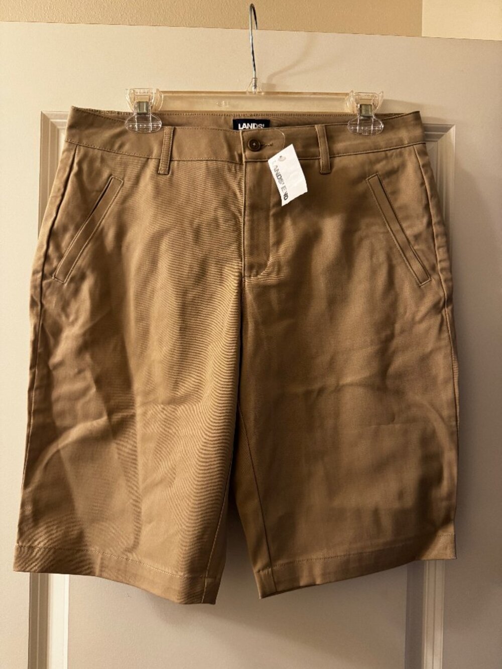 Lands End Khaki Bermuda Shorts - Size 8 - Brand New w/ Tags
